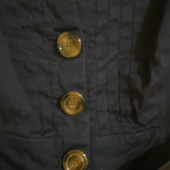 Robbie Bee navy dress with belt loops and belt 97% cotton 3% spandex size 10 - Picture 5 of 7